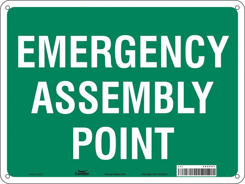 Safety Sign 18 in x 24 in Aluminum MPN:465P67