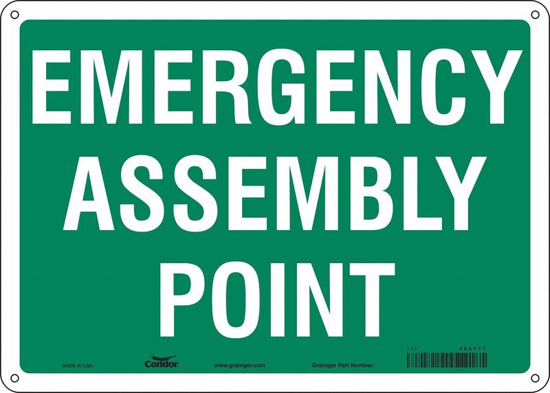 Safety Sign 10 in x 14 in Polyethylene MPN:465P71