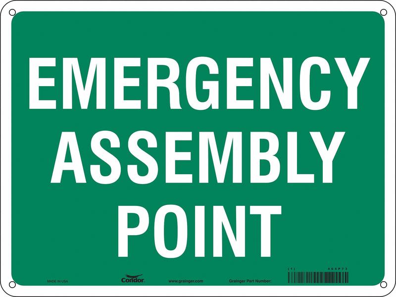 Safety Sign 18 in x 24 in Polyethylene MPN:465P73