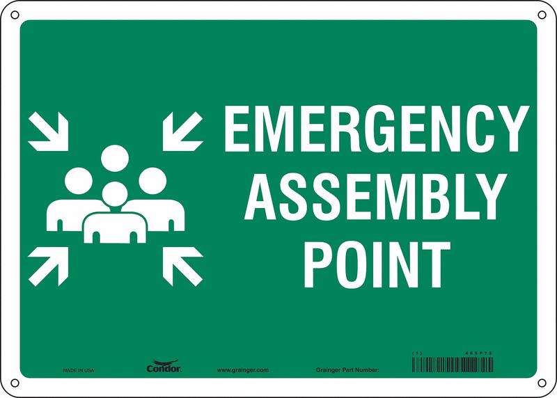 Safety Sign 10 in x 14 in Aluminum MPN:465P75