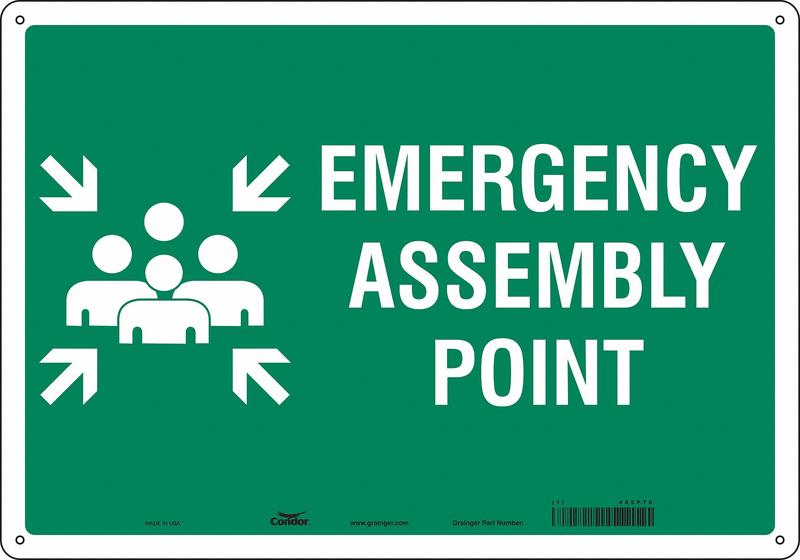 Safety Sign 14 in x 20 in Aluminum MPN:465P76