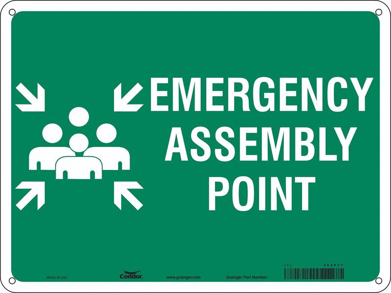 Safety Sign 18 in x 24 in Aluminum MPN:465P77