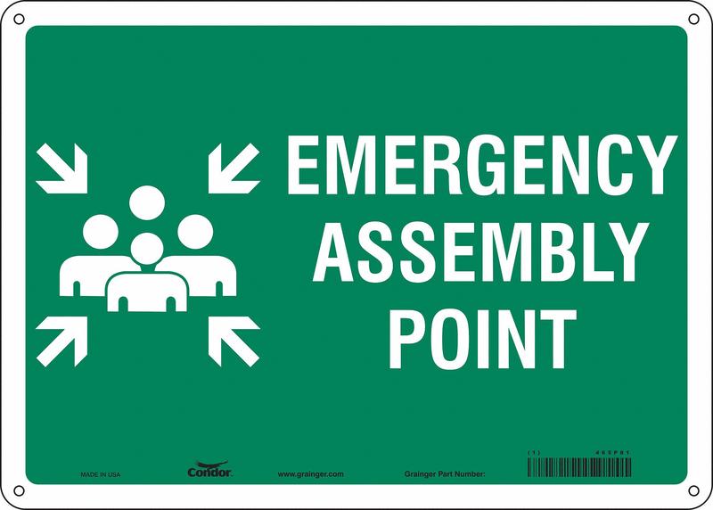 Safety Sign 10 in x 14 in Polyethylene MPN:465P81