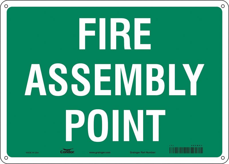 Safety Sign 10 in x 14 in Aluminum MPN:465R51