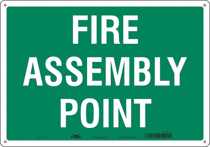 Safety Sign 14 in x 20 in Aluminum MPN:465R52