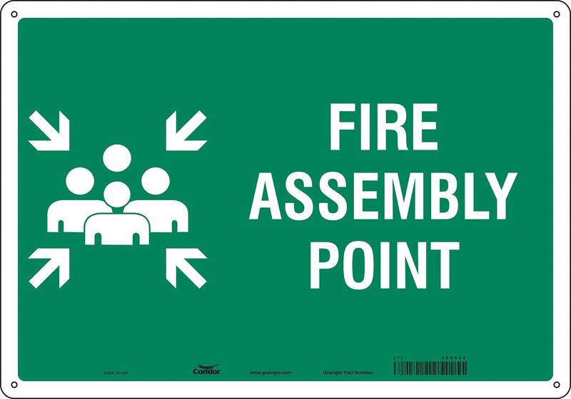 Safety Sign 14 in x 20 in Aluminum MPN:465R62