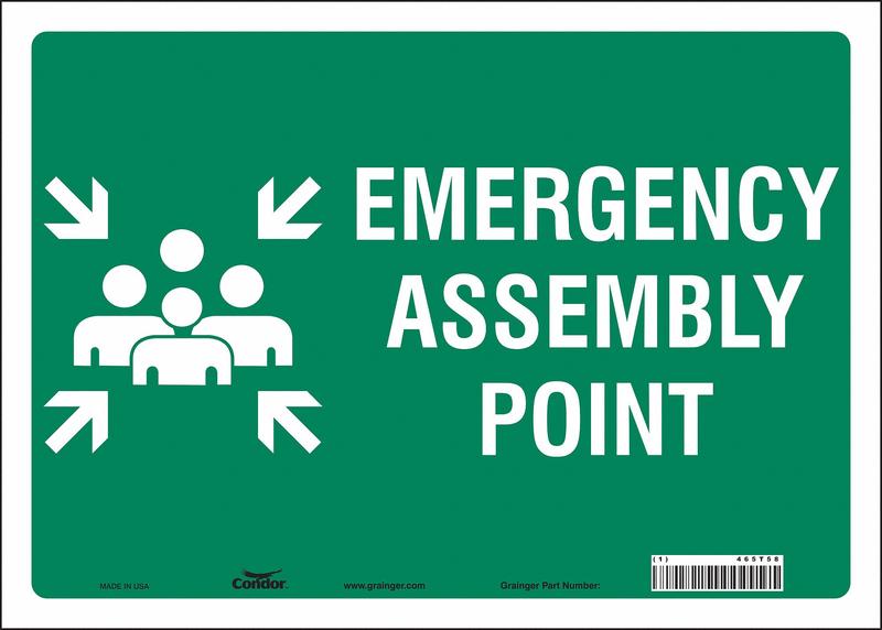 Safety Sign 10 in x 14 in Vinyl MPN:465T58