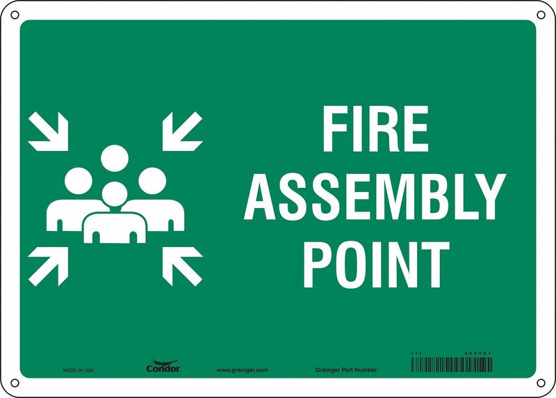 Safety Sign 10 in x 14 in Polyethylene MPN:465T61