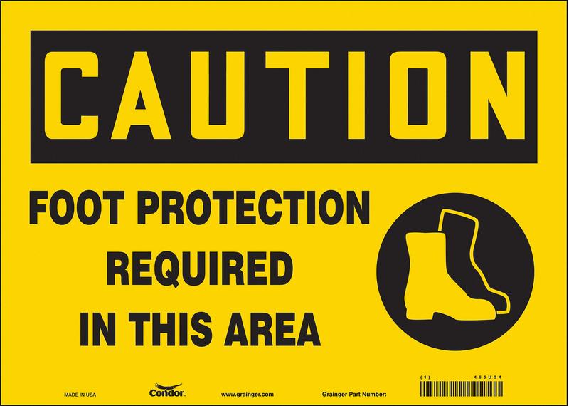 Safety Sign 10 in x 14 in Vinyl MPN:465U04