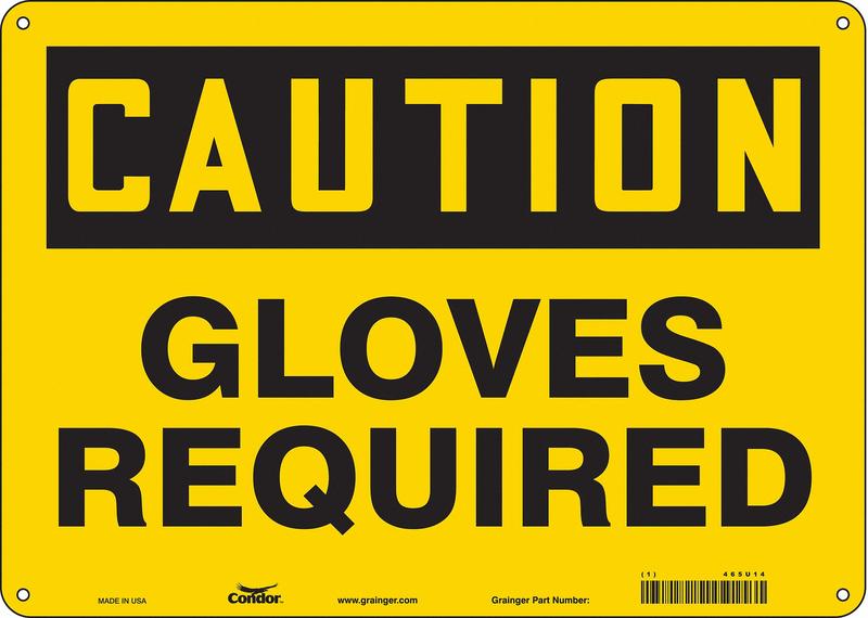 Safety Sign 10 inx14 in Aluminum MPN:465U14