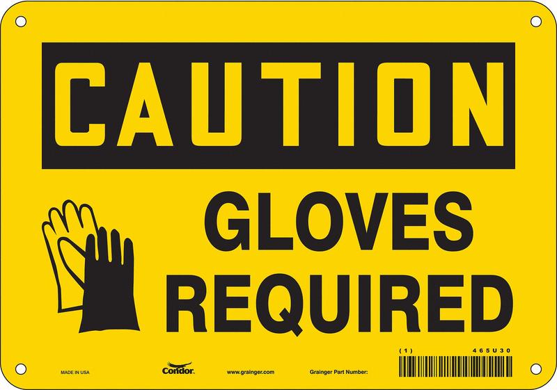 K0413 Safety Sign 7 in x 10 in Aluminum MPN:465U30