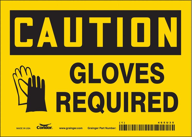 K0413 Safety Sign 5 inx7 in Vinyl MPN:465U35