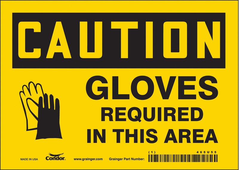 Safety Sign 5 in x 7 in Vinyl MPN:465U55