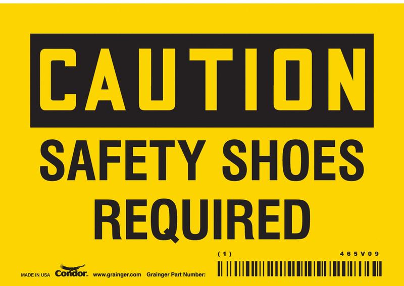 Safety Sign 3 1/2 inx5 in Vinyl MPN:465V09