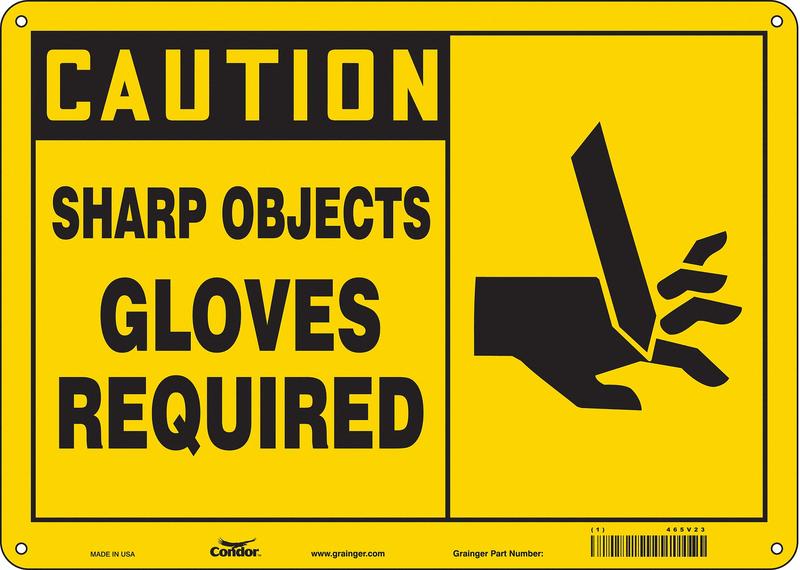 Safety Sign 10 in x 14 in Aluminum MPN:465V23