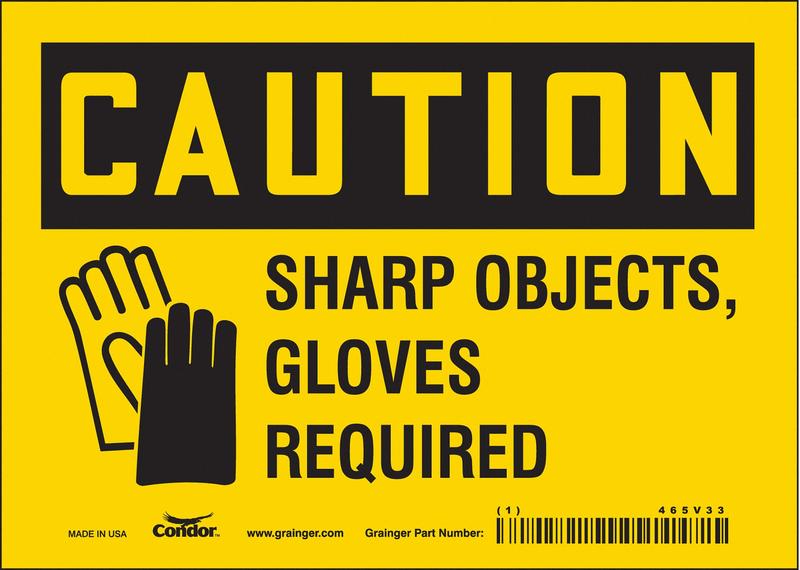 Safety Sign 5 in x 7 in Vinyl MPN:465V33