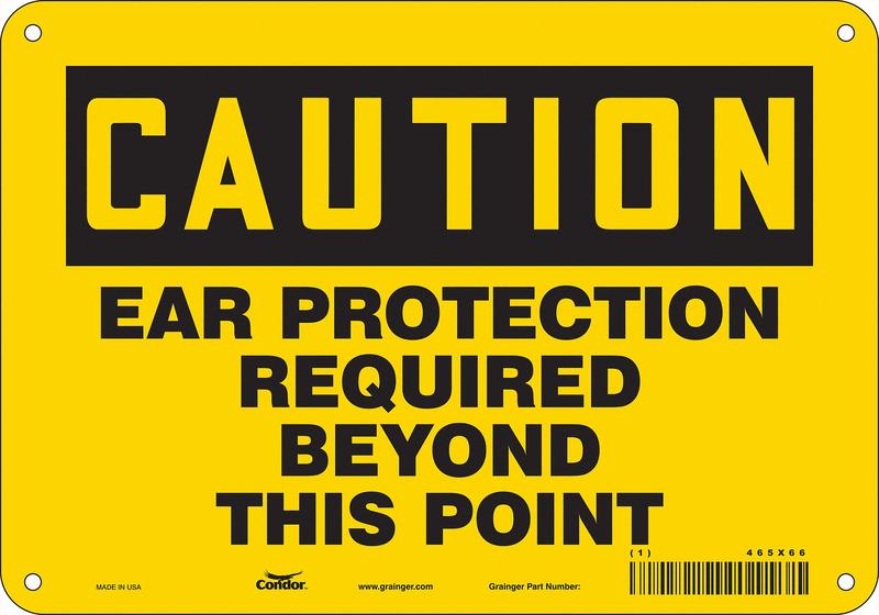 Safety Sign 7 inx10 in Polyethylene MPN:465X66