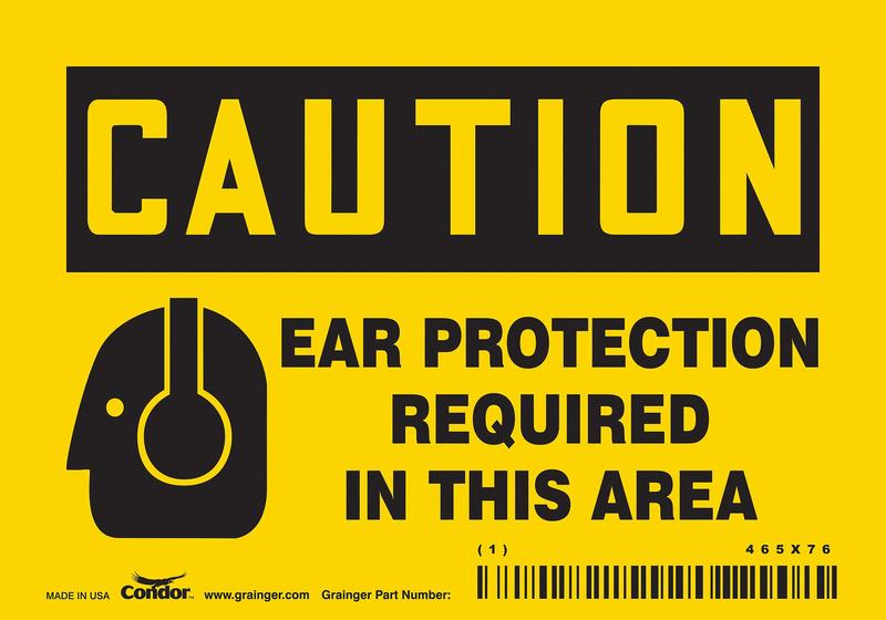 Safety Sign 3.5in x 5in Vinyl MPN:465X76