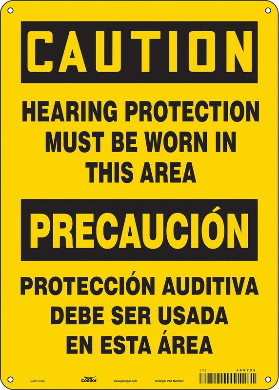 Safety Sign 14 inx10 in Aluminum MPN:465Y28