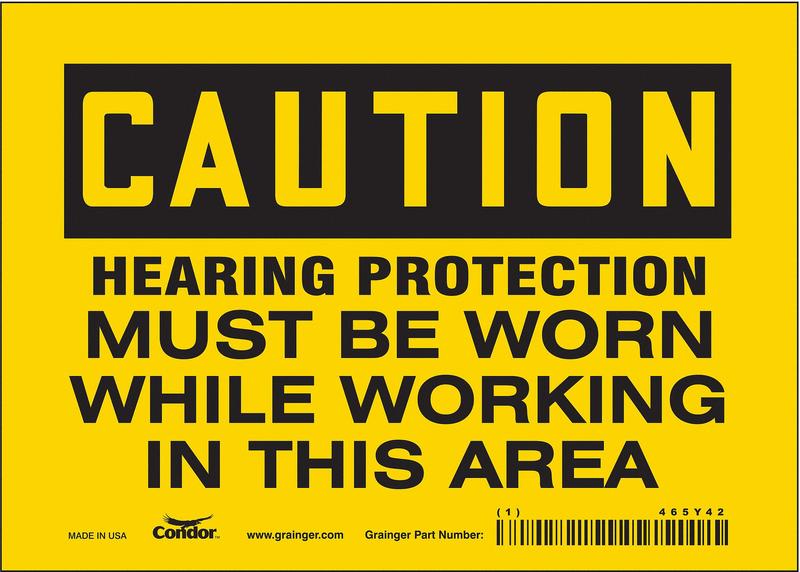 Safety Sign 5 inx7 in Vinyl MPN:465Y42
