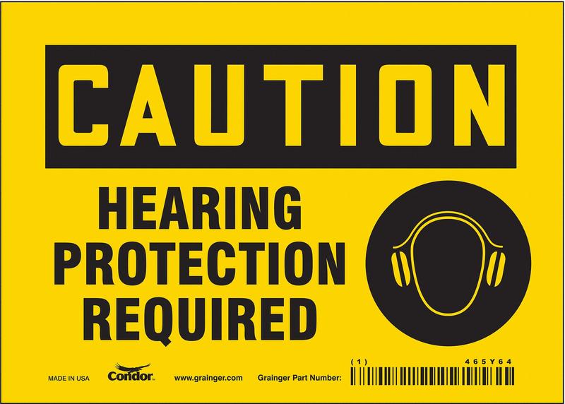 Safety Sign 5 inx7 in Vinyl MPN:465Y64