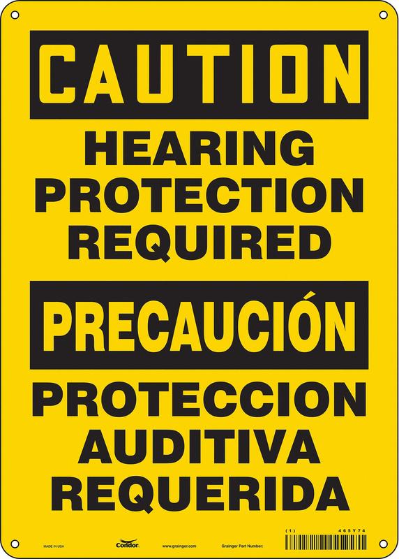 Safety Sign 14 inx10 in Aluminum MPN:465Y74