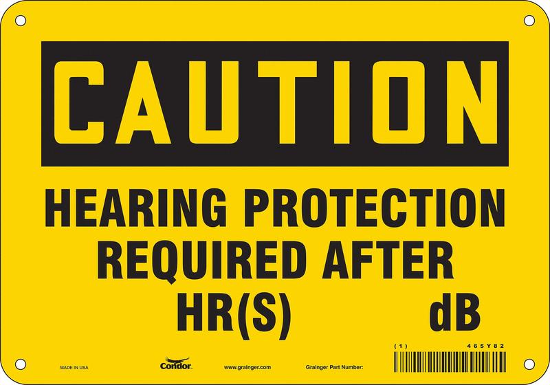 Safety Sign 7 inx10 in Polyethylene MPN:465Y82