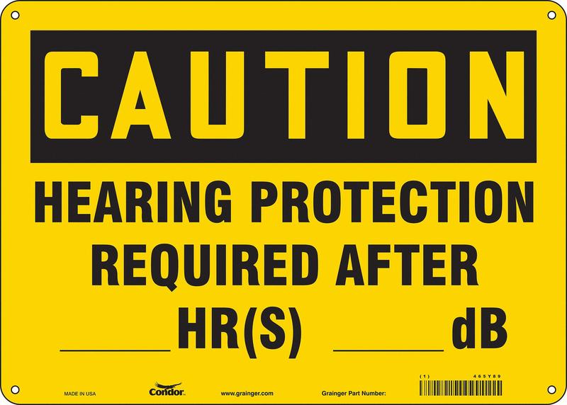 Safety Sign 10 inx14 in Polyethylene MPN:465Y89