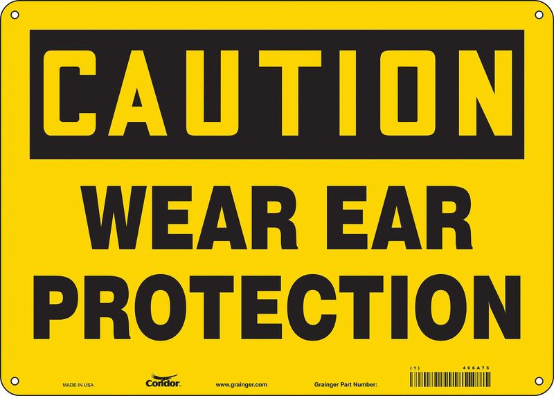 Safety Sign 10 inx14 in Aluminum MPN:466A73