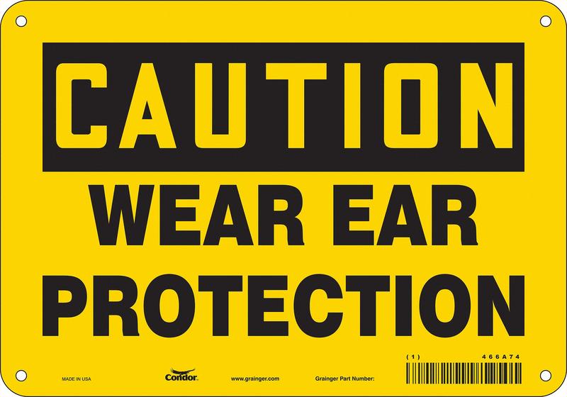 Safety Sign 7 inx10 in Polyethylene MPN:466A74