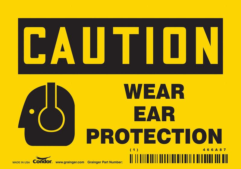 Safety Sign 3.5in x 5in Vinyl MPN:466A87