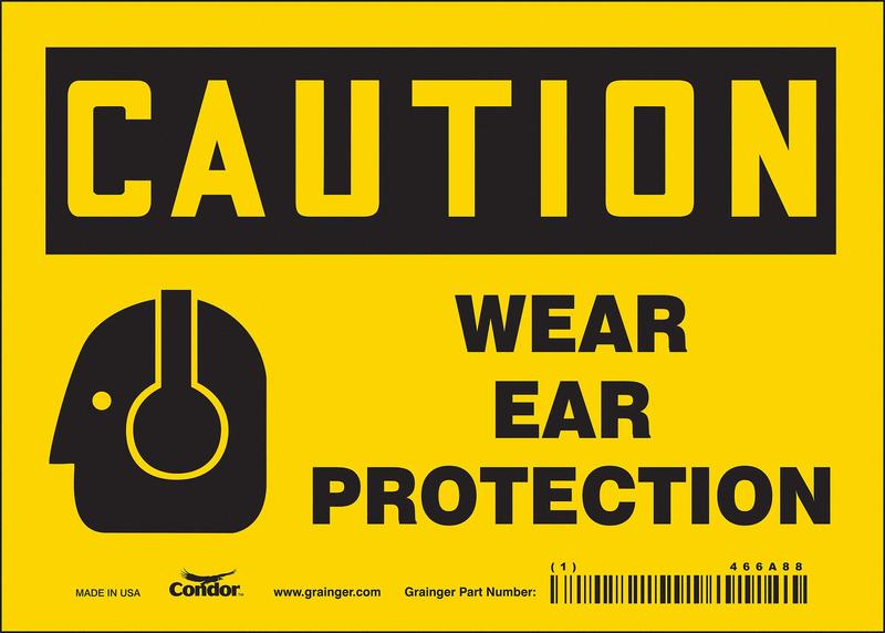 Safety Sign 5 inx7 in Vinyl MPN:466A88