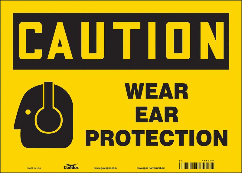 Safety Sign 10 inx14 in Vinyl MPN:466A90