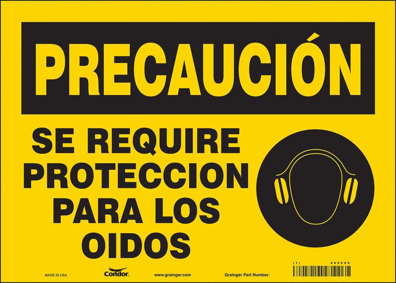 Safety Sign 10 inx14 in Vinyl MPN:466C06