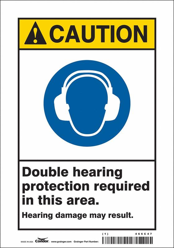 Safety Sign 10 inx7 in Vinyl MPN:466C47