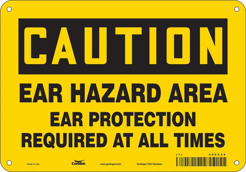 Safety Sign 7 in x 10 in Aluminum MPN:466C49