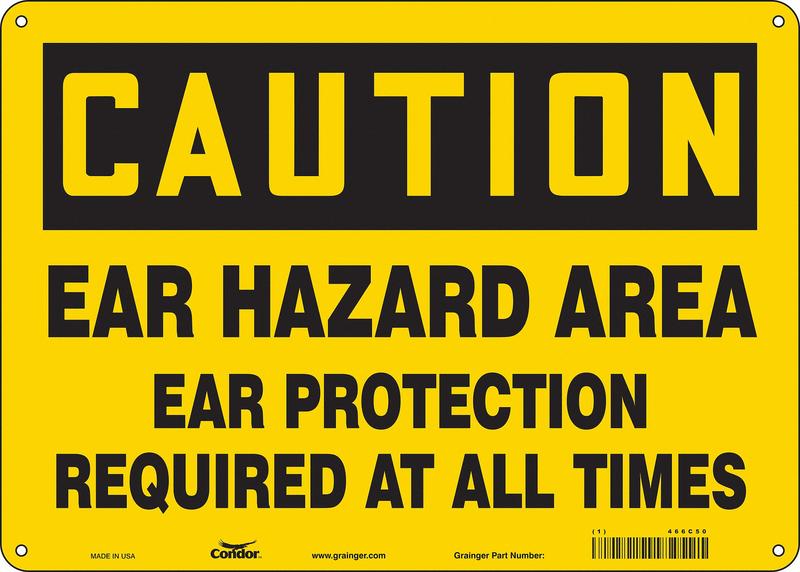 Safety Sign 10 inx14 in Aluminum MPN:466C50