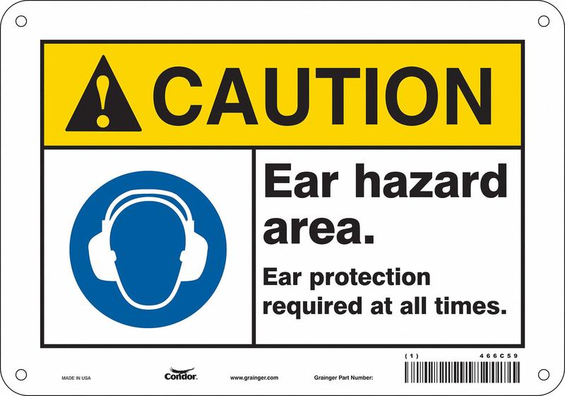 Safety Sign 7 inx10 in Polyethylene MPN:466C59