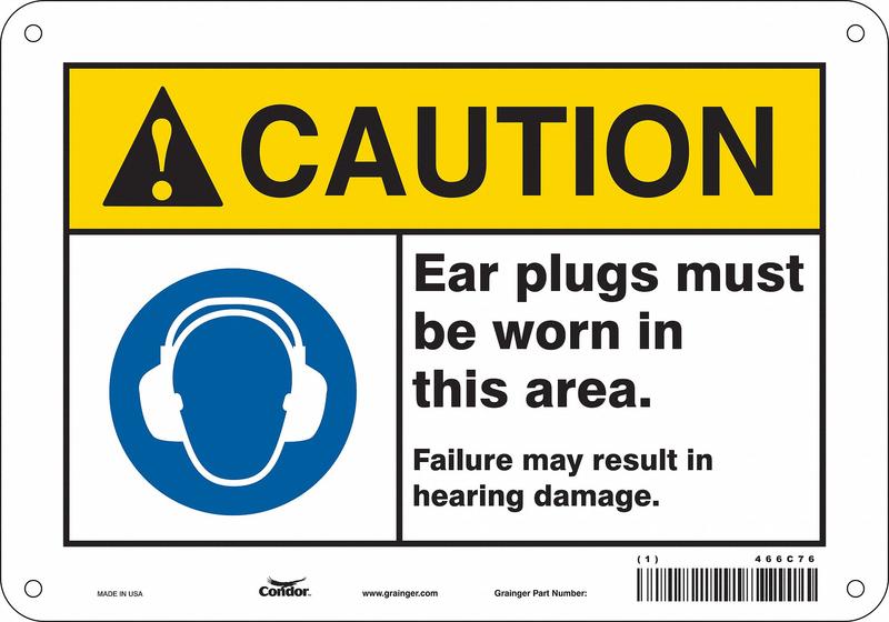 Safety Sign 7 in x 10 in Vinyl MPN:466C76