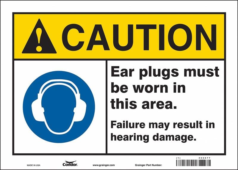 Safety Sign 10 inx14 in Vinyl MPN:466C77