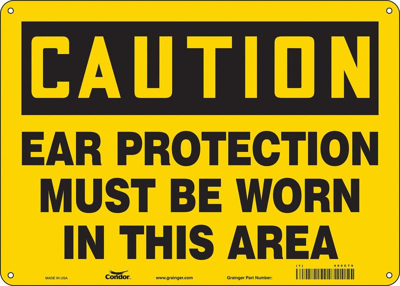 Safety Sign 10 inx14 in Aluminum MPN:466C79