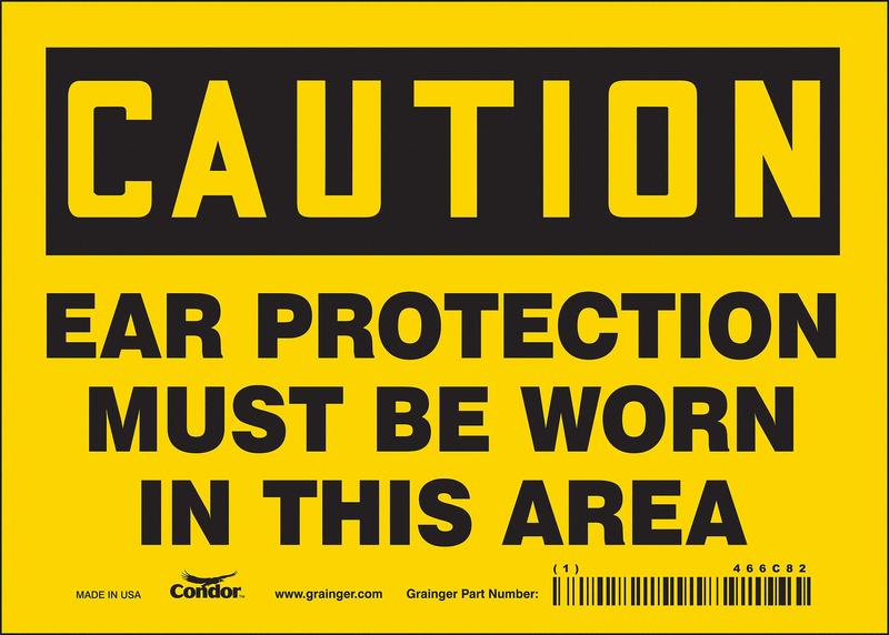 Safety Sign 5 inx7 in Vinyl MPN:466C82