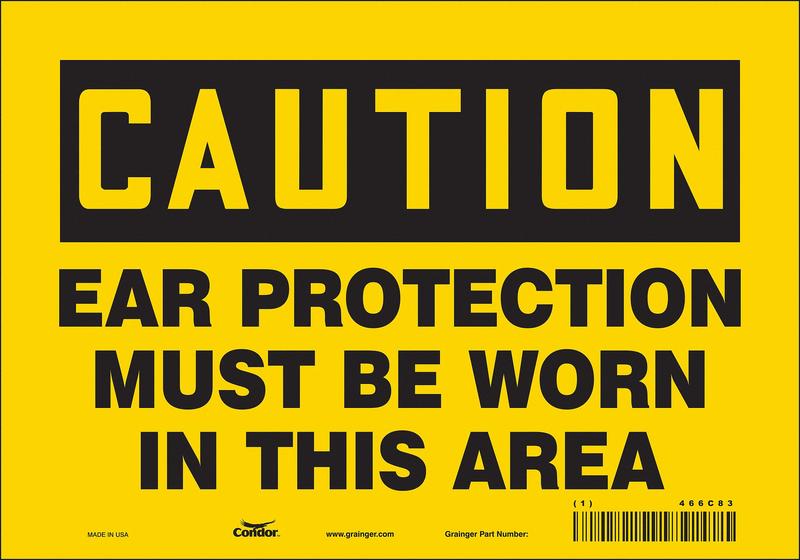 Safety Sign 7 inx10 in Vinyl MPN:466C83