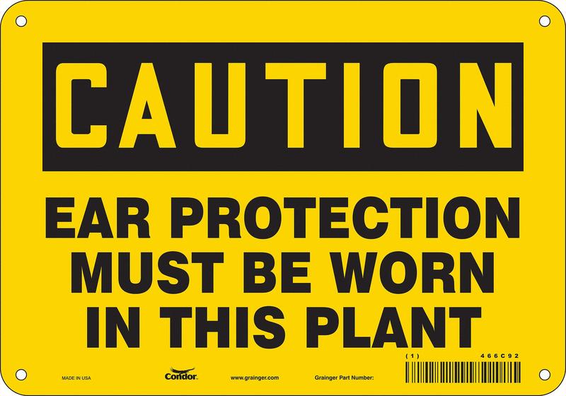 Safety Sign 7 in x 10 in Aluminum MPN:466C92