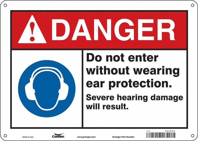 Safety Sign 10 inx14 in Aluminum MPN:466D02