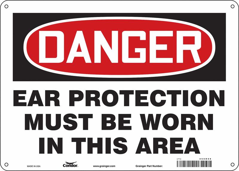 Safety Sign 10 inx14 in Aluminum MPN:466D08