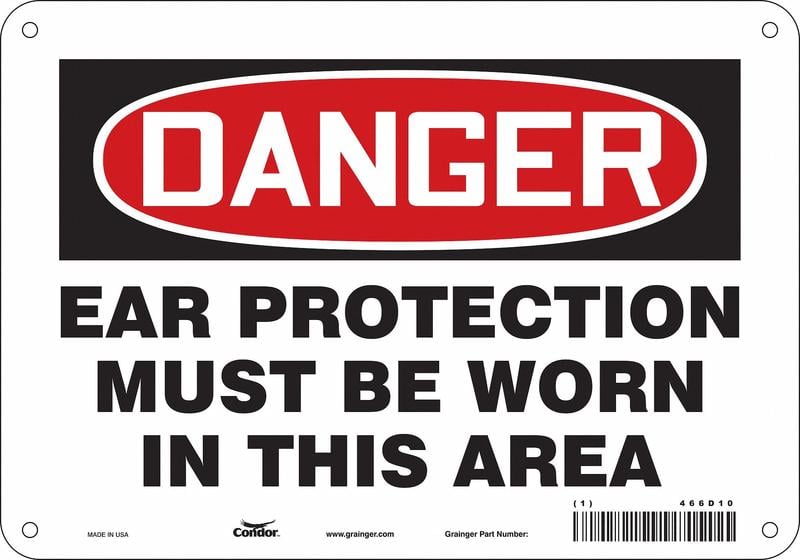 Safety Sign 7 inx10 in Polyethylene MPN:466D10