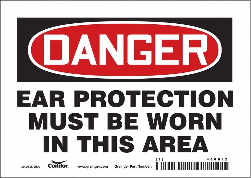 Safety Sign 5 in x 7 in Vinyl MPN:466D12