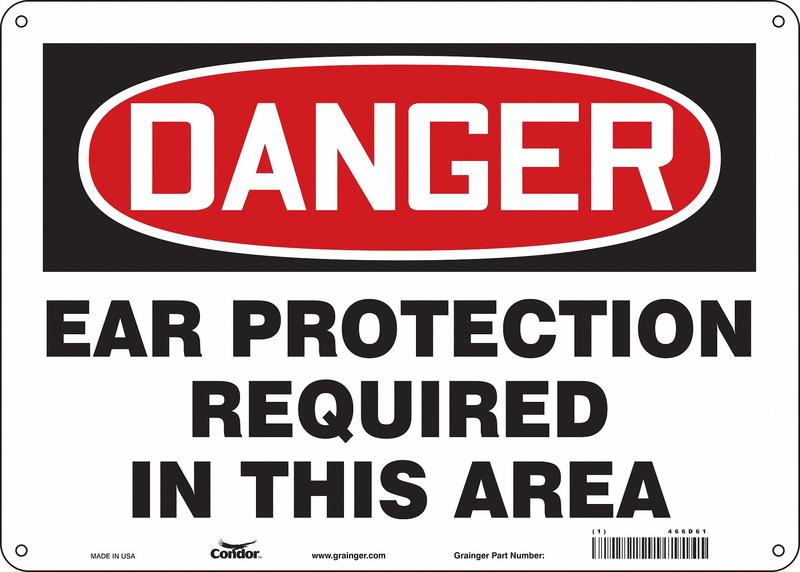 Safety Sign 10 inx14 in Aluminum MPN:466D61