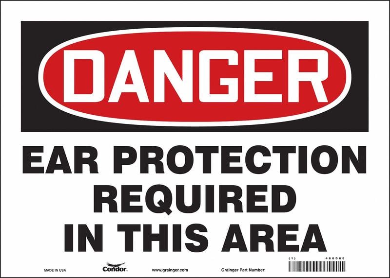 Safety Sign 10 inx14 in Vinyl MPN:466D66